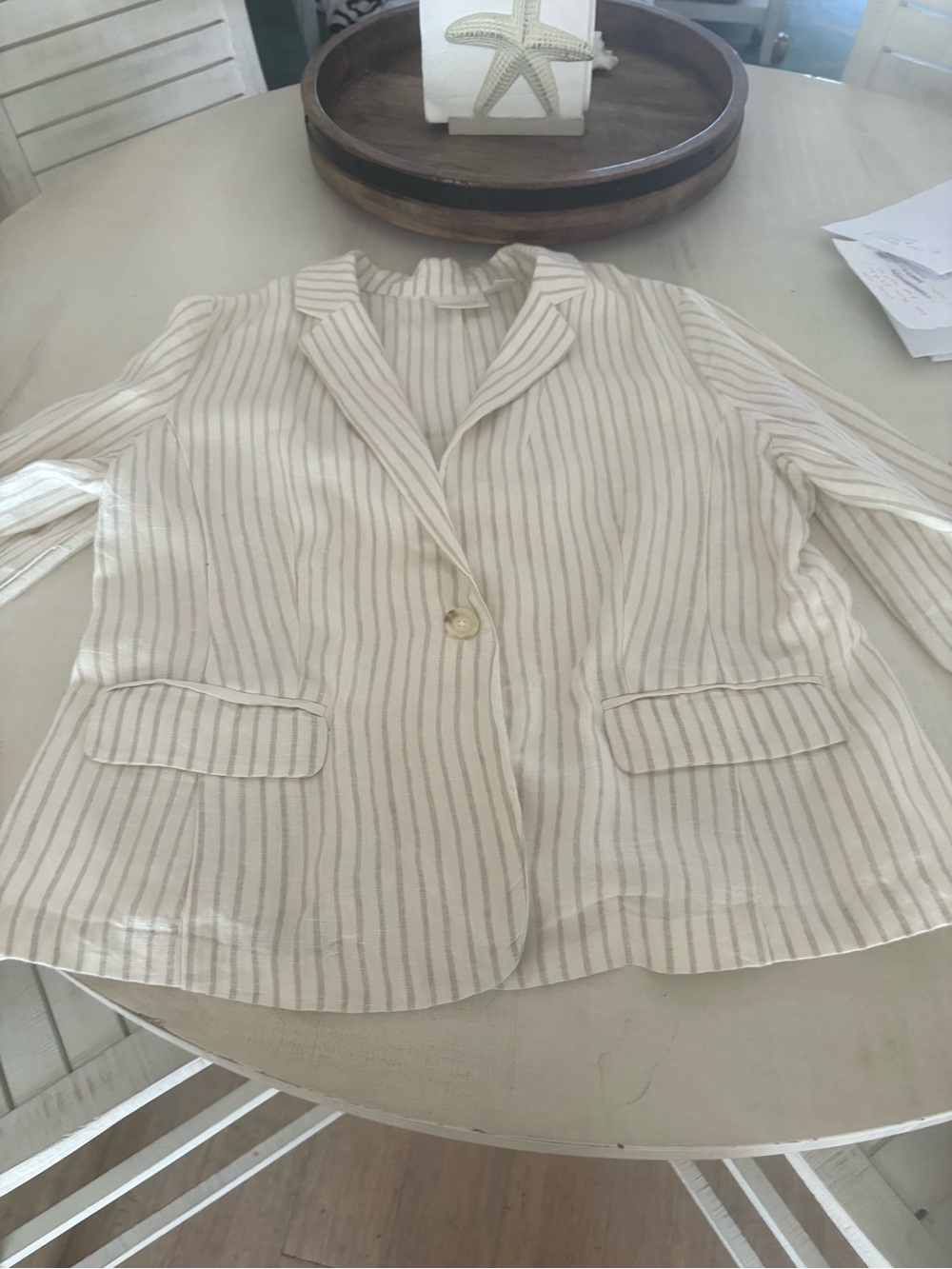 Chicos linen blazer